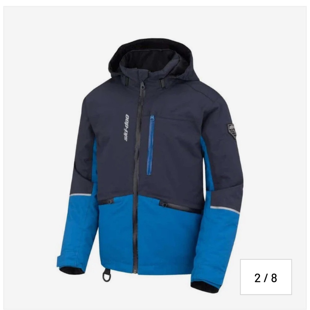 Stylish Blue and Black Kids Puffer Jacket